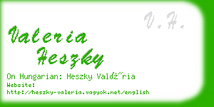 valeria heszky business card